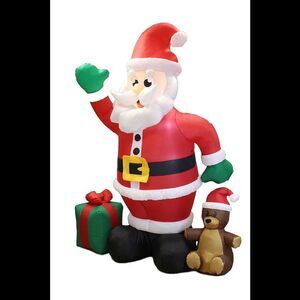 Joiedomi 8-ft Santa with Gift Box Inflatable